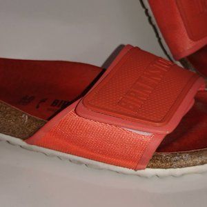 BIRK’S BY BIRKENSTOCK ORANGE SLIP ON SANDAL SLIDES